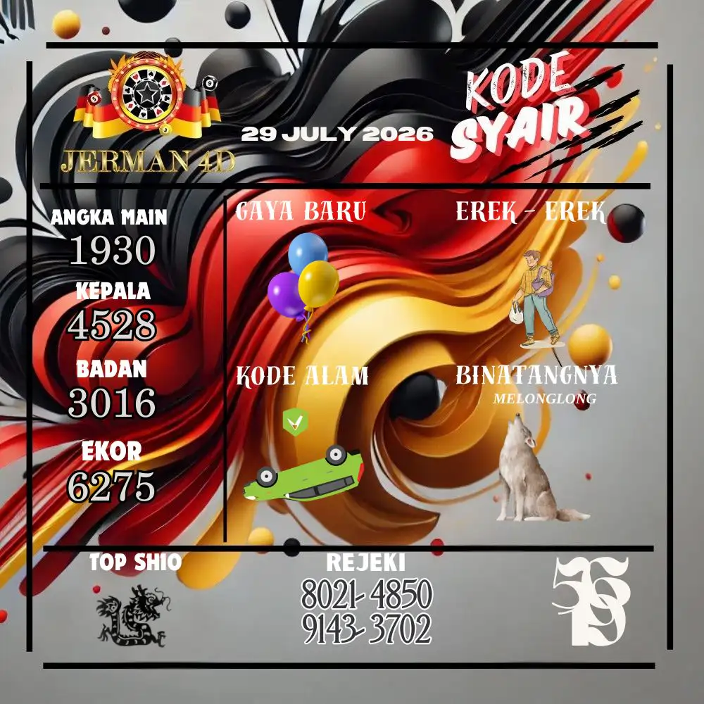 Kode Syair Jerman4d Pools Juli 2026