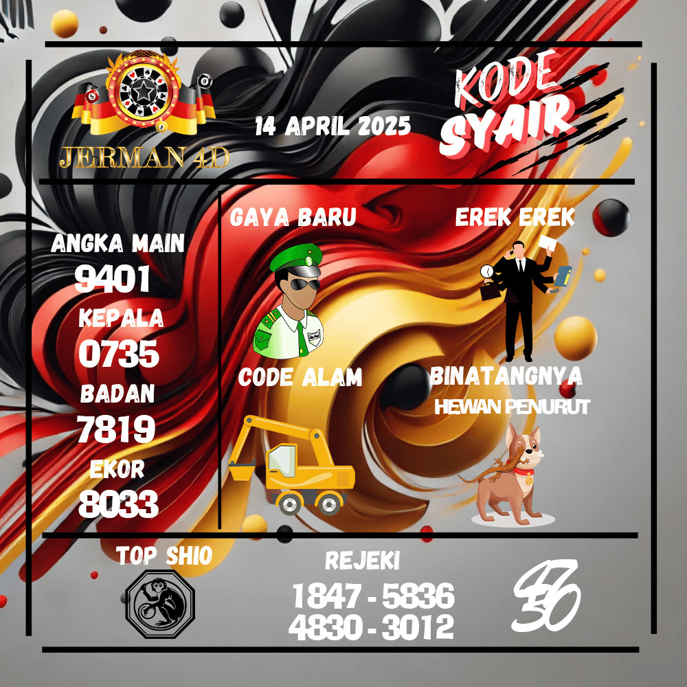 Kode Syair Jerman Pools - April Pools