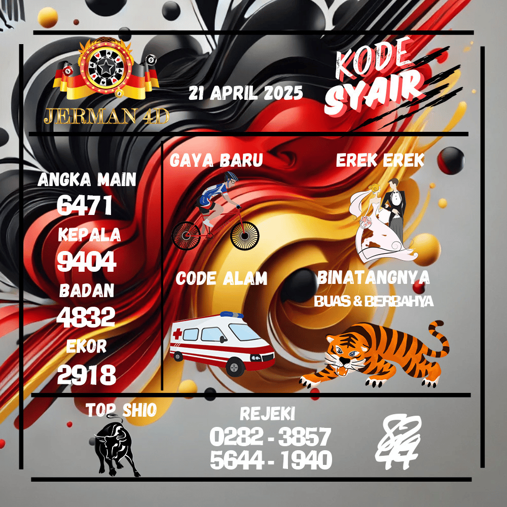 Kode Syair Jerman Pools - April Pools