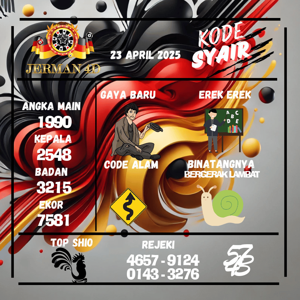 Kode Syair Jerman Pools - April Pools