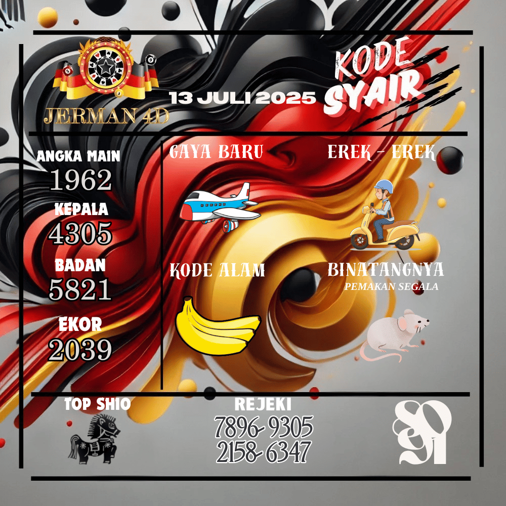 Kode Syair Jerman4D Pools - Juli Pools 
