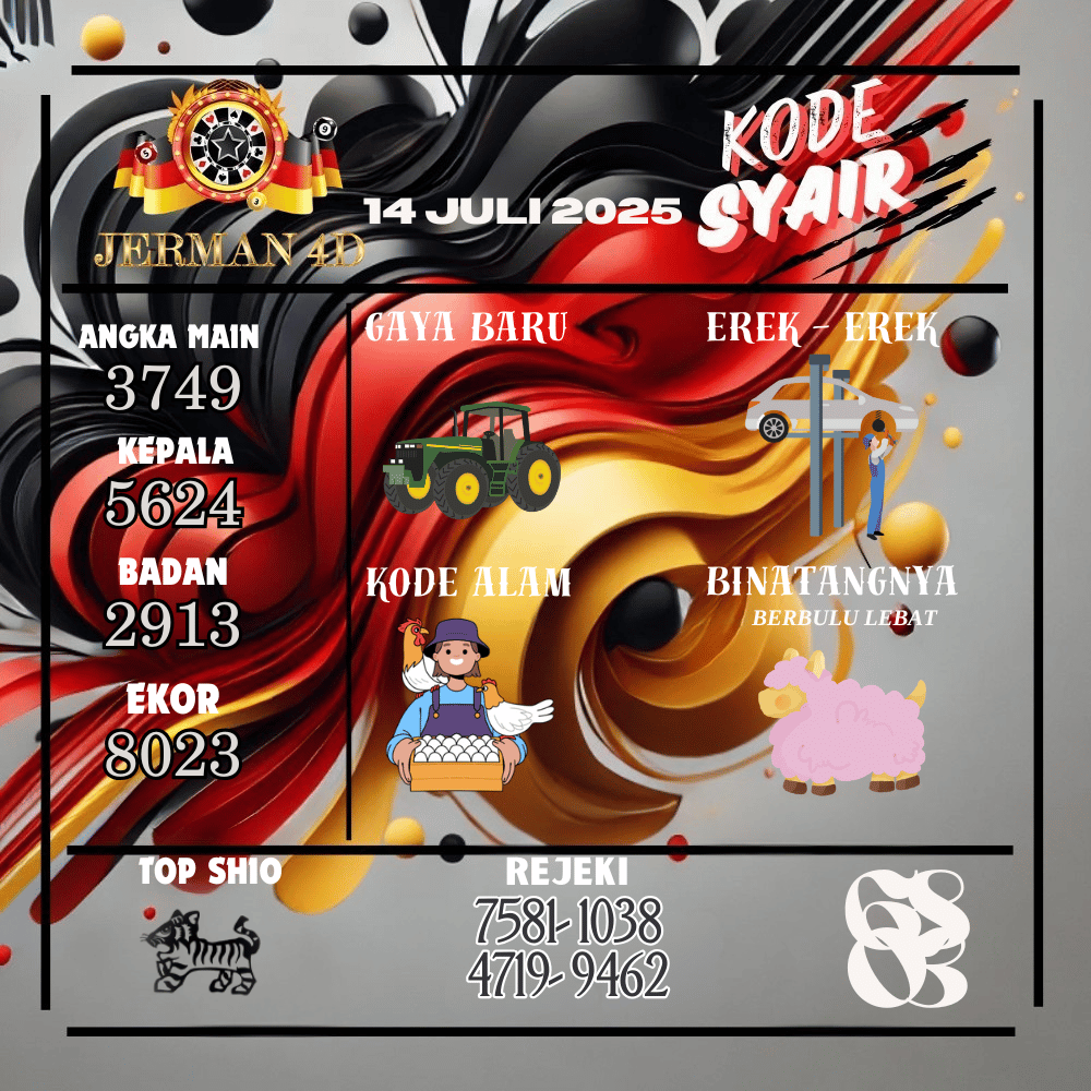 Kode Syair Jerman4D Pools - Juli Pools 
