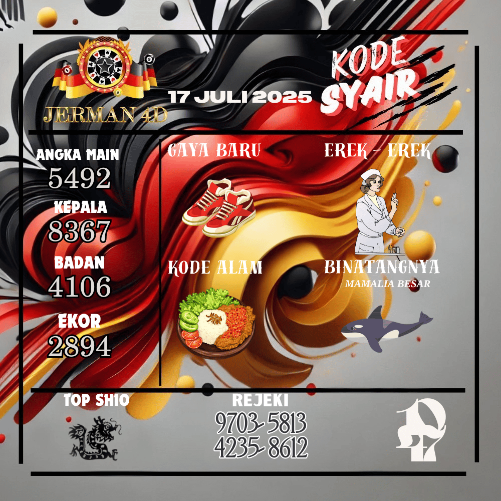 Kode Syair Jerman4D Pools - Juli Pools 
