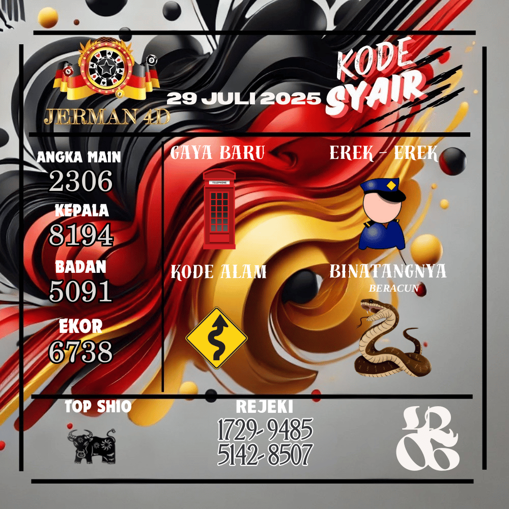 Kode Syair Jerman4D Pools - Juli Pools 
